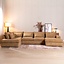 Canapé en U Kyle 6 places chenille jaune ocre