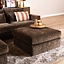 Pouf Kyle en chenille mocha
