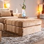 Pouf Kyle en chenille peach
