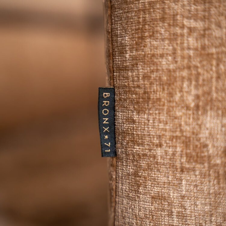 Pouf Kyle en chenille peach