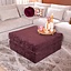 Pouf Kyle en chenille violet