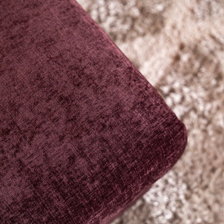 Pouf Kyle en chenille violet