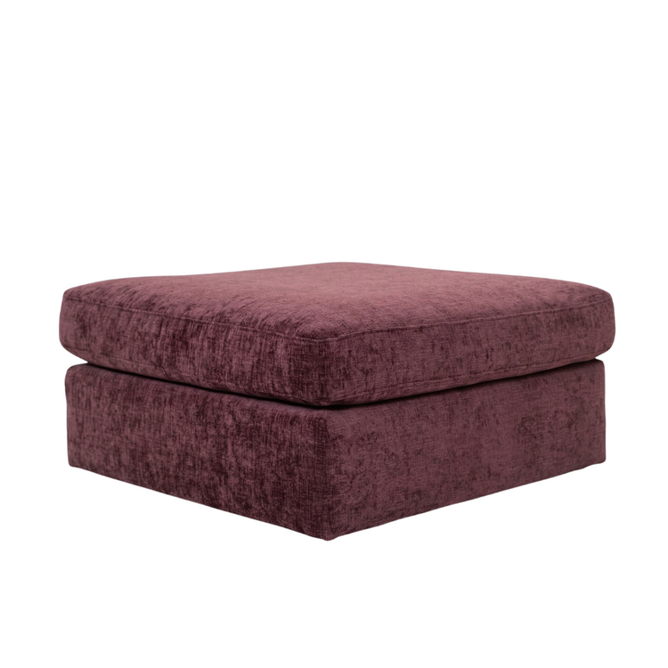 Pouf Kyle en chenille violet