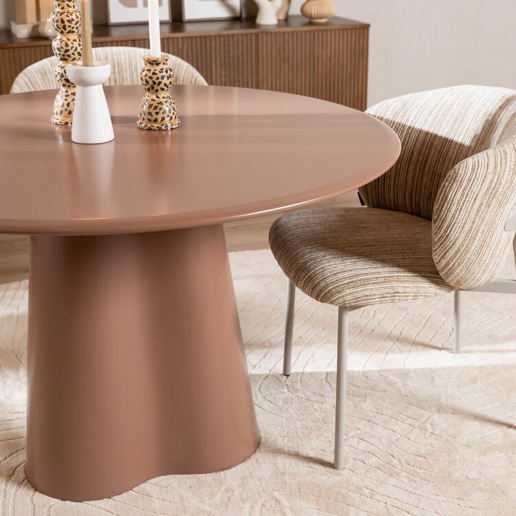 Table à manger Orion ø 120 cm Mocha Mousse