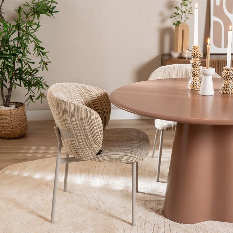 Table à manger Orion ø 120 cm Mocha Mousse