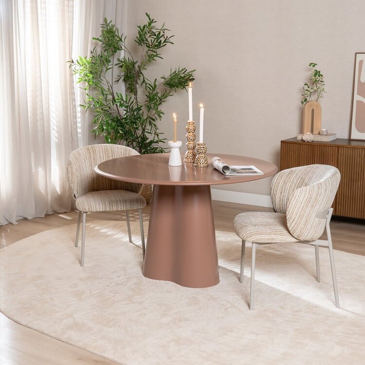 Table à manger Orion ø 120 cm Mocha Mousse