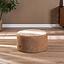 Pouf Elle rond chenille peach ø70 cm