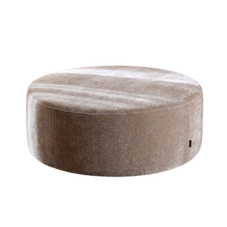 Pouf Chloe rond chenille taupe ø100 cm