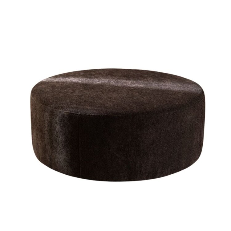 Pouf Blair rond chenille brun ø100 cm
