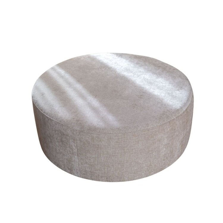 Pouf Elle rond chenille sand ø100 cm