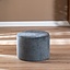 Pouf scandinave Myles tissu chiné anthracite