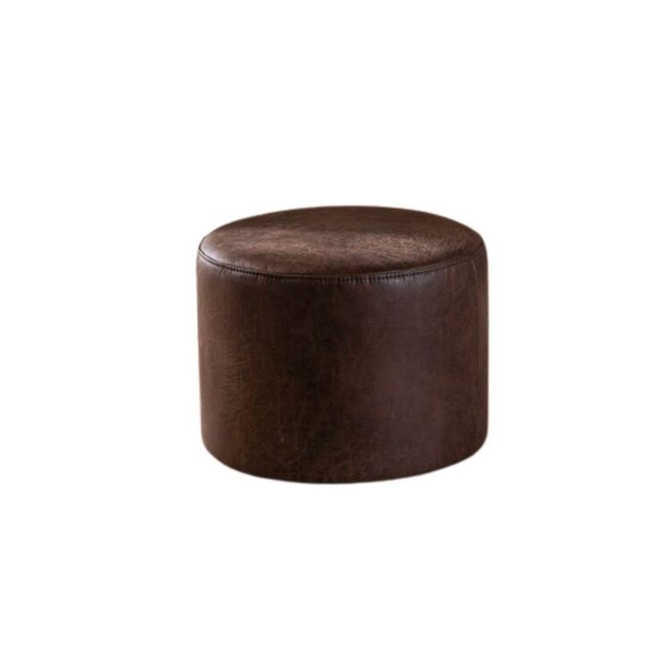 Pouf éco-cuir Kyla marron