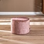 Pouf Juna tissu chenille rose