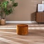Pouf velours Beau jaune