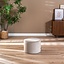 Pouf velours Anna beige