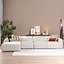 Canapé d’angle gauche Maine XL chenille beige