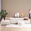 Canapé d’angle gauche Maine XL chenille beige
