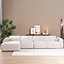 Canapé d’angle gauche Maine XL chenille beige