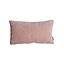 Coussin décoratif Day en tissu chenille rose 25 x 45