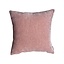 Coussin décoratif Day en tissu chenille rose 45 x 45