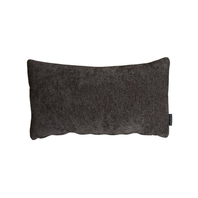 Coussin décoratif Maya en tissu chenille brun 25 x 45