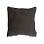 Coussin décoratif Maya en tissu chenille brun 45 x 45