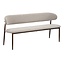 Banc de salle à manger Lara lin taupe 160 cm