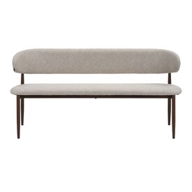 Banc de salle à manger Lara lin taupe 160 cm