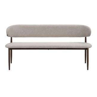 Banc de salle à manger Lara lin taupe 160 cm