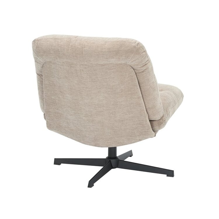Fauteuil Sara pivotant velours beige