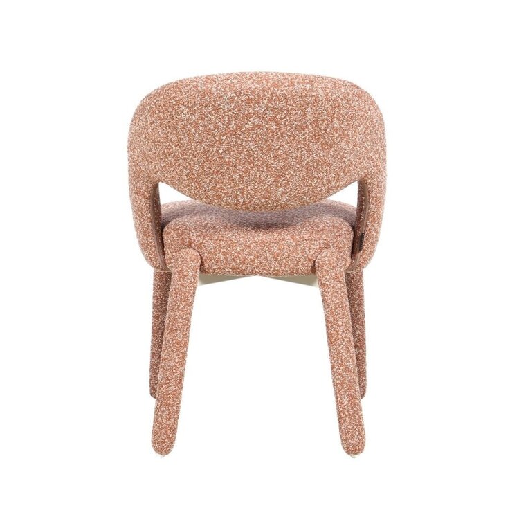 Chaise de salle à manger Dean bouclé terracotta