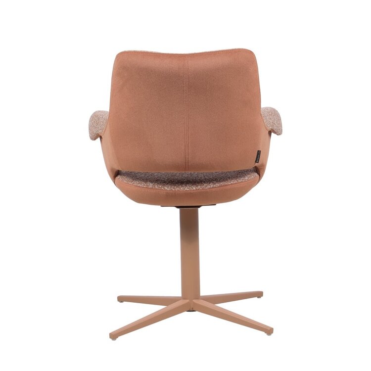 Chaise de salle à manger Jules pivotante bouclé terracotta
