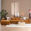 Canapé d’angle gauche Maine XL tissu bouclé terracotta