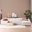 Canapé d’angle droit Maine XL tissu bouclé off white