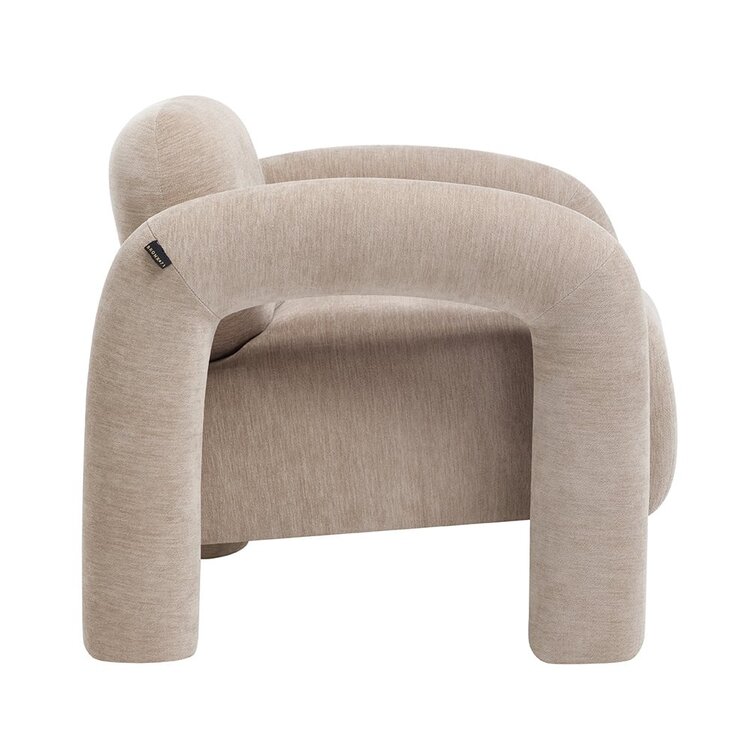 Fauteuil Tess velours beige