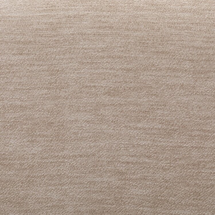Fauteuil avec pouf Emma velours beige