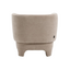 Fauteuil avec pouf Emma velours beige