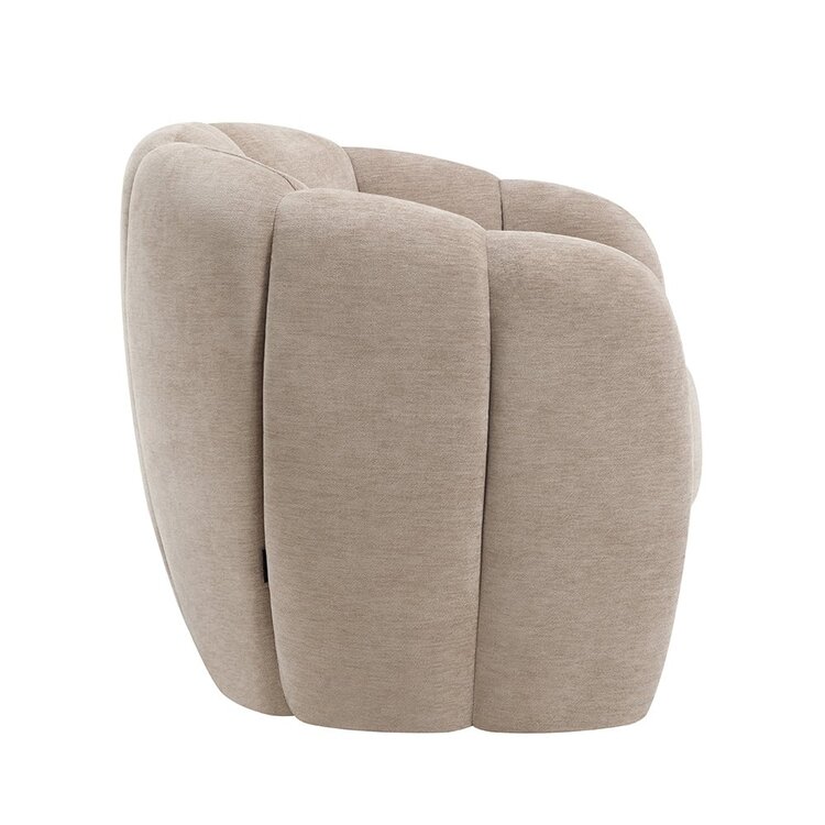Fauteuil Lois velours beige