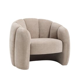 Fauteuil Lois velours beige