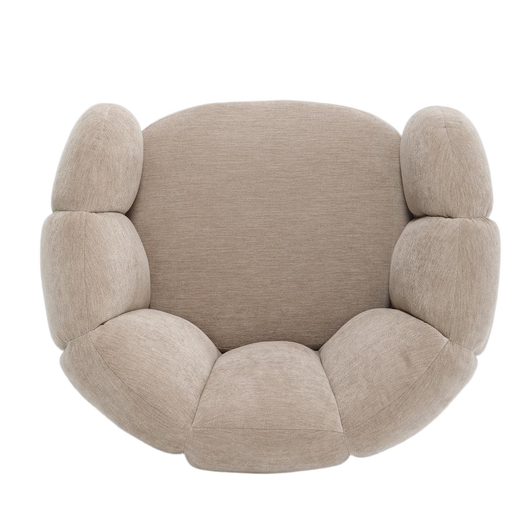 Fauteuil Lois velours beige