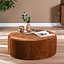 Pouf Elle rond chenille cuivre ø100 cm