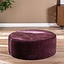 Pouf Elle rond chenille violet ø100 cm
