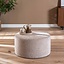 Pouf Elle rond chenille sand ø70 cm