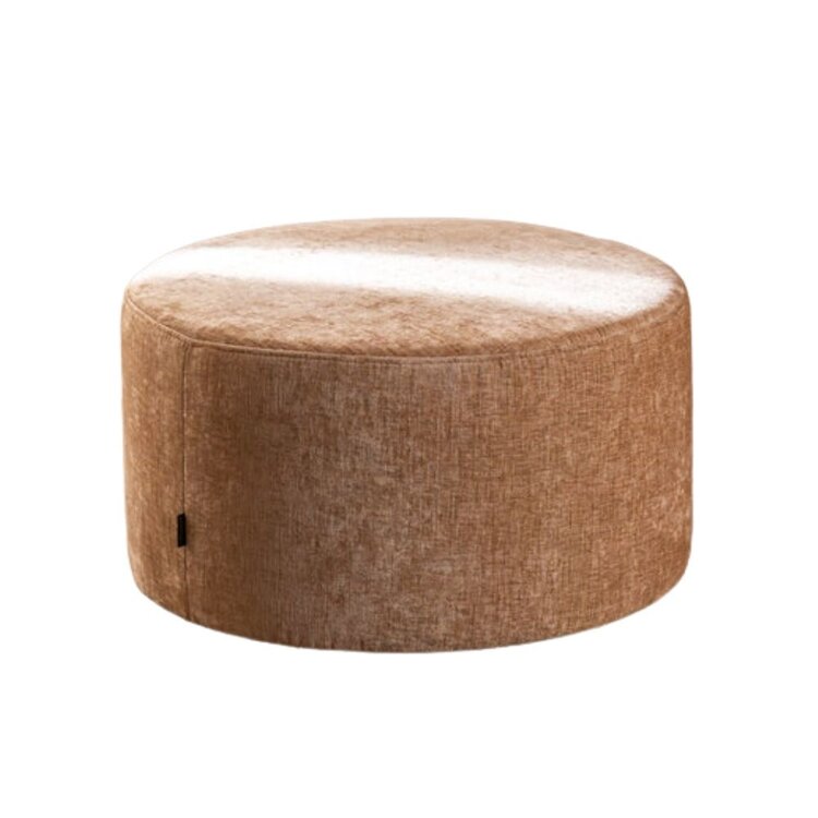 Pouf Elle rond chenille peach ø70 cm