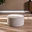 Pouf Blair rond chenille beige ø70 cm