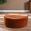 Pouf Chloe rond chenille terracotta ø100 cm