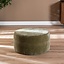 Pouf Chloe rond chenille vert ø70 cm