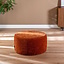 Pouf Chloe rond chenille terracotta ø70 cm