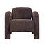 Fauteuil Tess velours brun