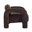 Fauteuil Tess velours brun